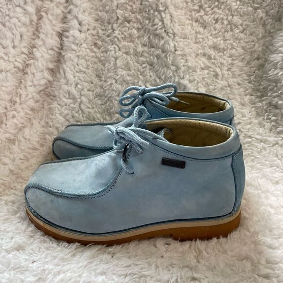 B-Boots Buffalino Mens Blue Leather suede Moc Toe Chukka Boots SZ10 main image 6